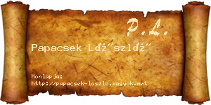 Papacsek László névjegykártya