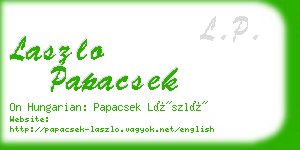 laszlo papacsek business card